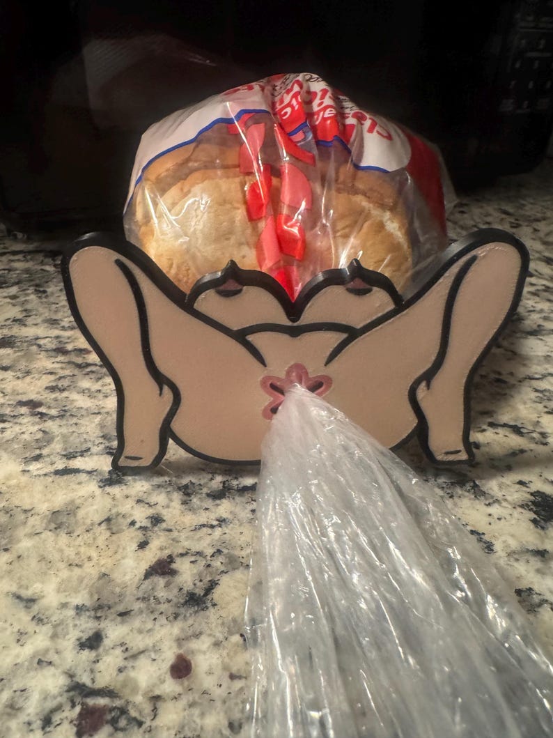 3D-gedruckter Brotclip – lustiges und respektloses Küchen-Spaßgeschenk