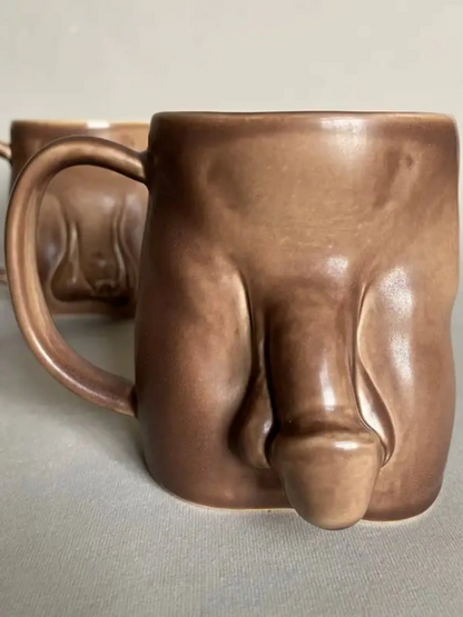 Handmade Ceramic Penis Mug for adults featuring unique novelty products by Ballsy Billy