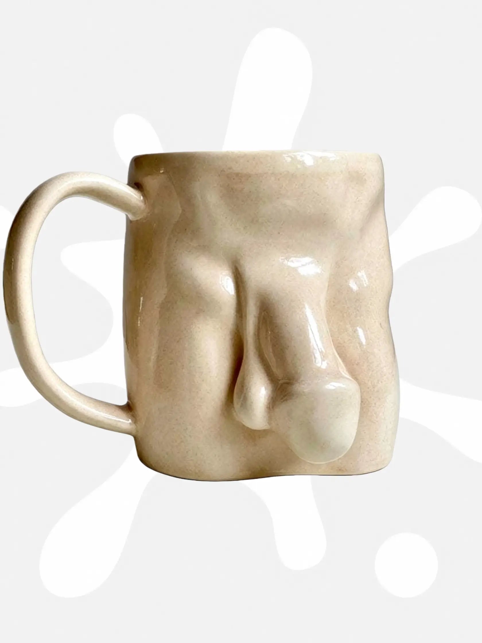 Handmade Ceramic Penis Mug for adults featuring unique novelty products by Ballsy Billy