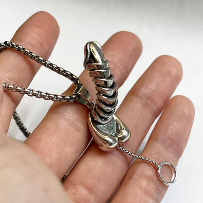 Erectable Penis Pendant Necklace