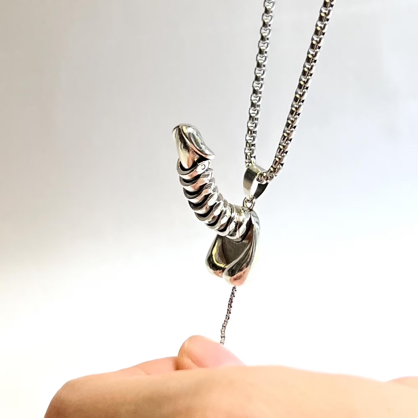 Erectable Penis Pendant Necklace