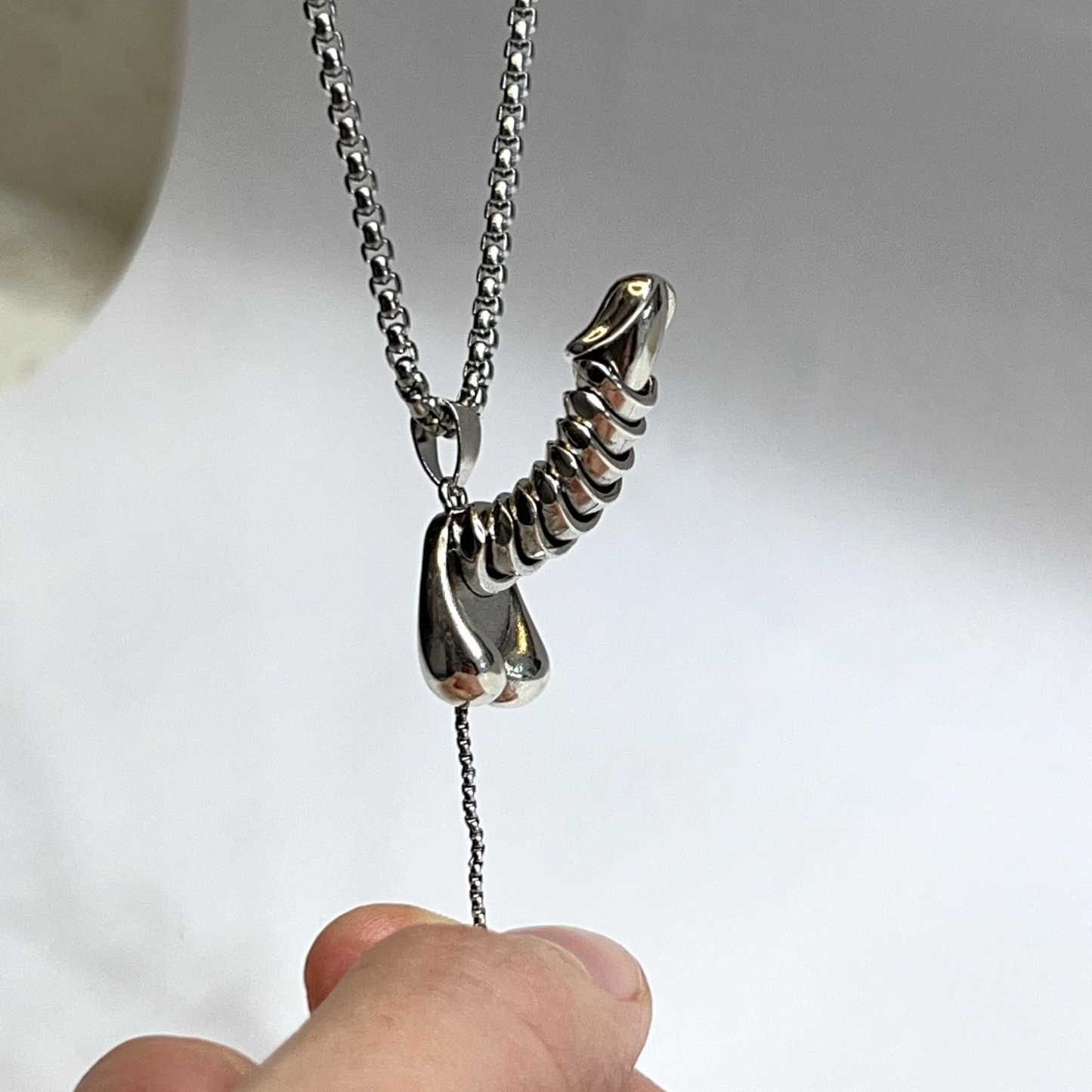 Erectable Penis Pendant Necklace