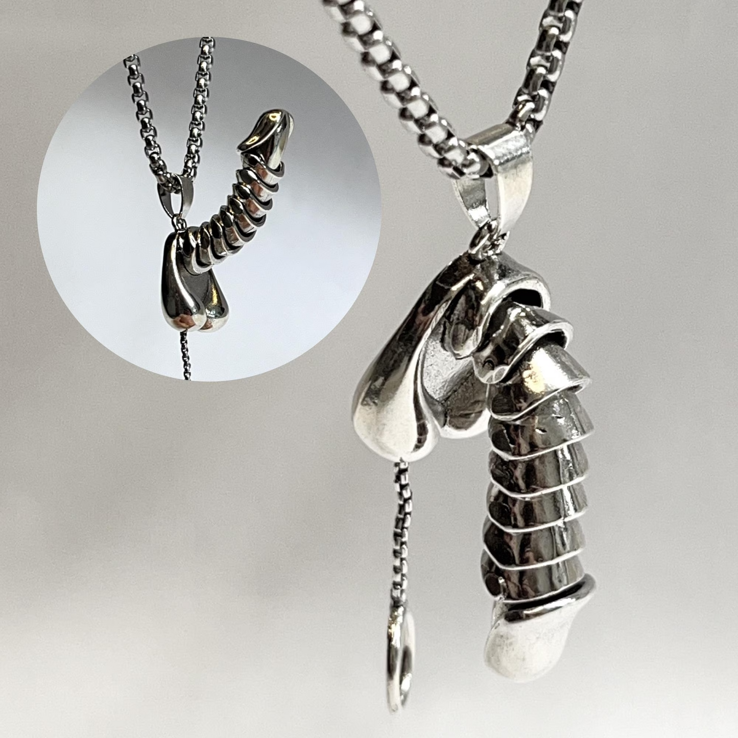 Erectable Penis Pendant Necklace